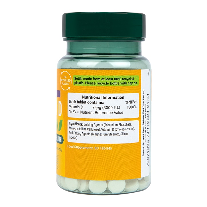 Holland & Barrett Vegan Vitamin D 3000 I.U. 75ug 90 Tablets